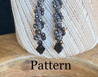 Bead Crocheted Spiral Earring Pattern; DIY Beaded Crocheted Earrings; Pattern; Crochet Pattern PDF; DIY Jewelry; Link to YouTubeVideo