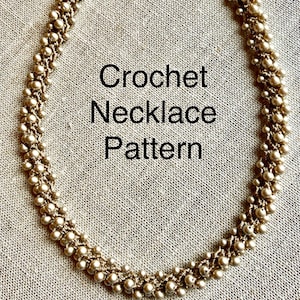 Trefoil Bead Crocheted Choker Necklace Pattern, Includes Video Link