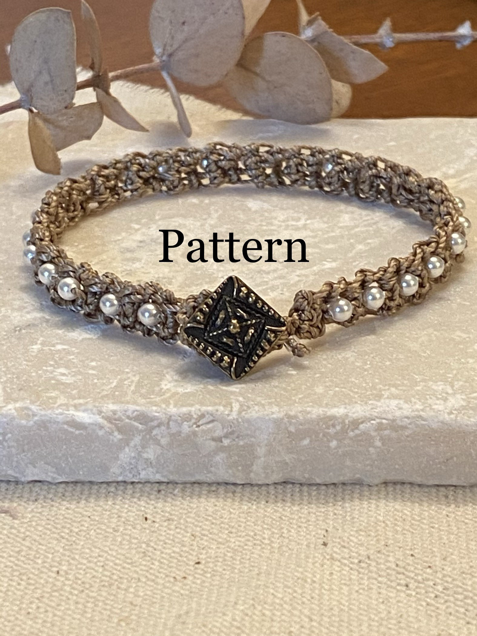 Morella Bracciale Donna con Perle e Ciondolo Gufo e zirconi Elastico Verde