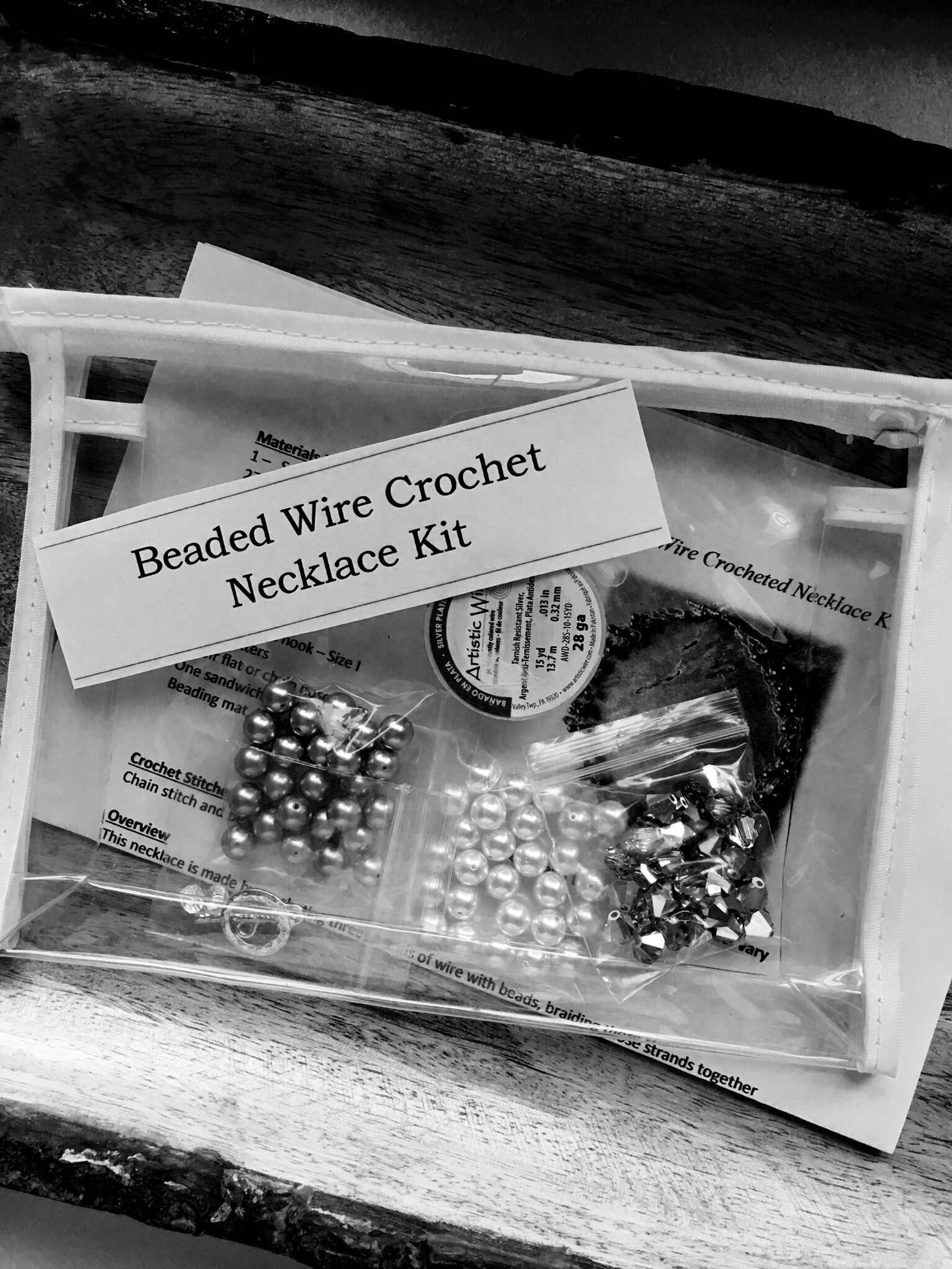 Wire Crochet Necklace Jewelry Making Kit With Detailed Etsy