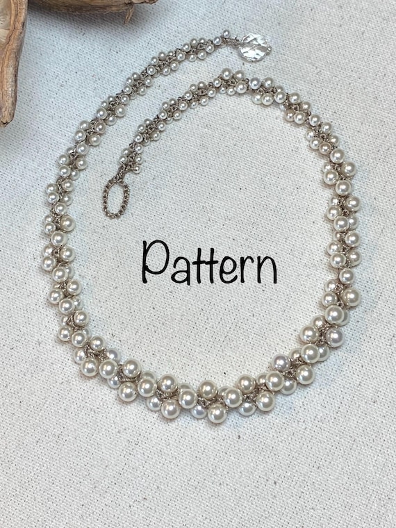 Spiral Bead Crocheted Necklace Pattern Photo-Tutorial and Video Link