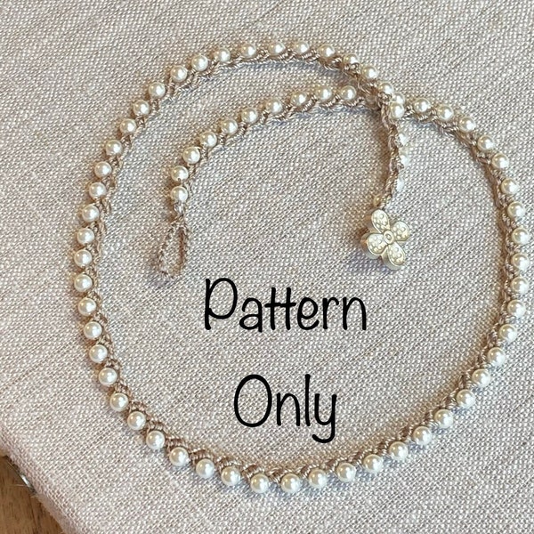 Bead Crocheted Choker Necklace Photo-Tutorial Pattern