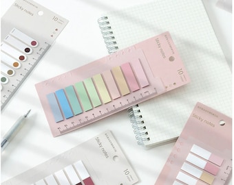 Set of 3 - Stylish Colorful 200 Pcs Index Bookmark Sticky Notes, Journaling Stationery for School Kids Girls Teens College Home Office
