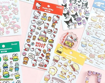 Cute Kawaii Sticker Sheets for Kids Girls Cell Phone iPhone Airpod iPad Macbook Laptops Notebook Diary Planner Decoration