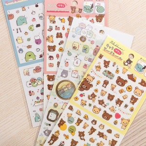 San-X Relax Bear Sparkly Micro Stickers