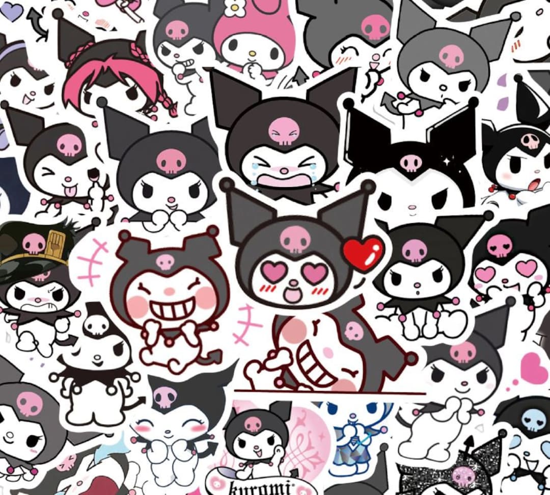 Sanrios Kuromi – autocollant mural de dessin animé mignon Kawaii