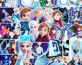 10/25/50 Pcs Frozen Elsa Princess Disney Cartoon Stickers for Laptops Kids Bottles Phones Girls Princess C14-50M