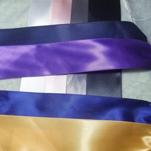 Satin Ribbon Choker: Wide 1.5&quot; Adjustable Collar choose color