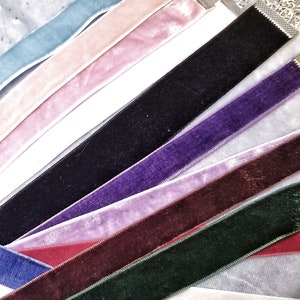 Velvet Ribbon Choker, 5/8&quot; many colors, ready to wear!