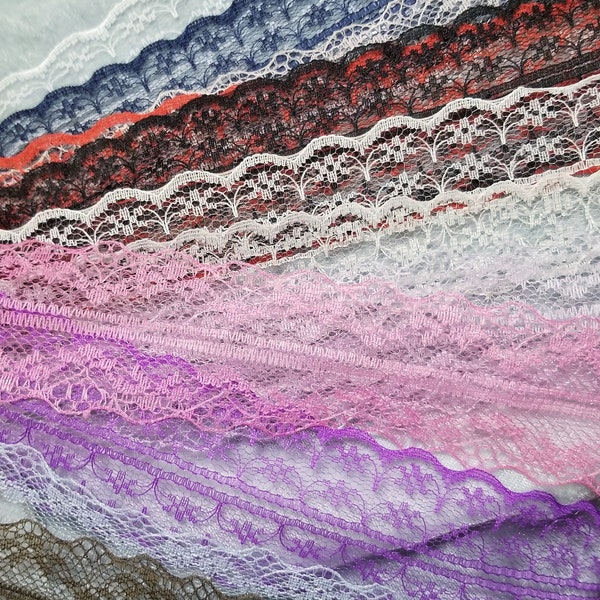 Wide Lace Choker, Ribbon Choker, 1-1/4" many colors, ready to wear!