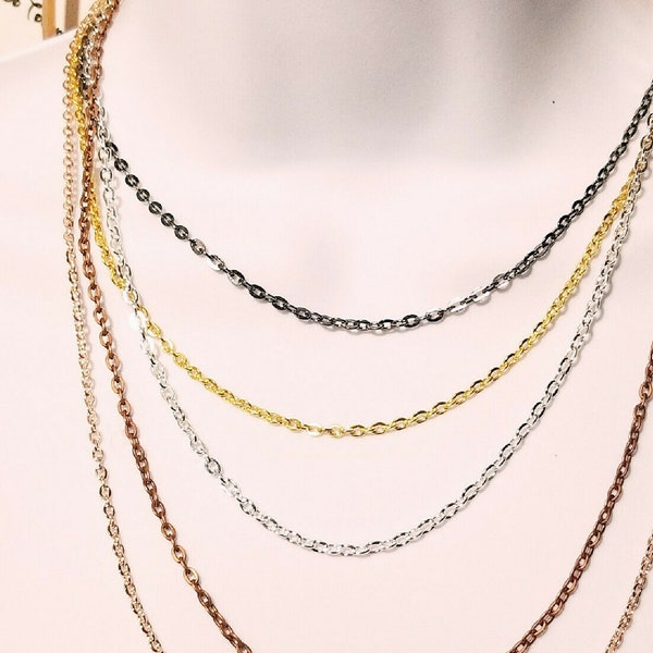 Necklace Chain, Cable Chain, Delicate Necklace,  iron chain