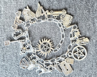 Supernatural Charm Bracelet, Sam and Dean, SPN