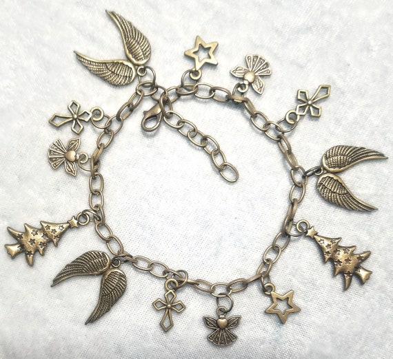 Bronze charm bracelet sale
