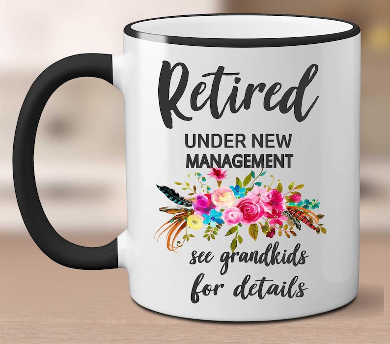 Retired See Grandkids, Personalized Retirement Mug, Retired Grandma Gift, Retirement Gift, Retirement Gifts for Women, Retiring Grandma Gift 