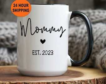 New Mom Gift, First Time Mom Gift, Personalized Mommy Mug, New Baby Gift, New Mom Cup, New Mom Basket, Mom Christmas Gift, Xmas Gift ideas