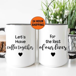 Custom Couples Coffee Mug, His and Hers Gift, Mr. & Mrs. Mug Set, Engagement Gift, Engagement Gift, Unique Gift, Couples Mug, Valentines Day