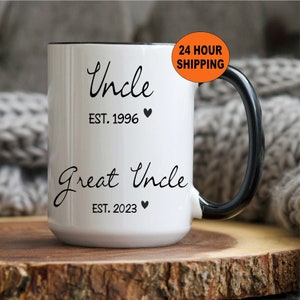 Pregnancy Announcement Gift. Uncle to Great Uncle Gifts, Reveal Gift Great Uncle, Mug, New Uncle Gift, Christmas Gifts for Uncle, Christmas