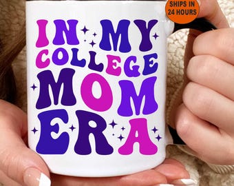 Personalized College Mom Era Mug - Retro Coffee Cup