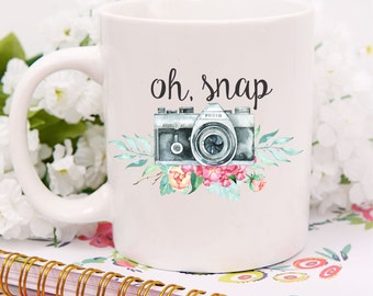 Custom Oh Snap Mug,Oh Snap Mug,Funny Photography Mug,Photog Gift,Camera Mug,Camera Gift, Photography Mugs, Newborn Photographer, Photography