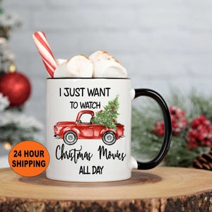 This Is my Christmas MOVIE WATCHING Mug, Custom Mug for Christmas, Custom Christmas Mug, Movie Watching, Vintage, Christmas Coffee Mug