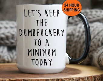 Personalized Dumbfuckery Mug, Christmas Gift Ideas, Gag Gift for Office, Secret Santa Gift, White Elephant Gift, Funny Christmas Gift, Cup