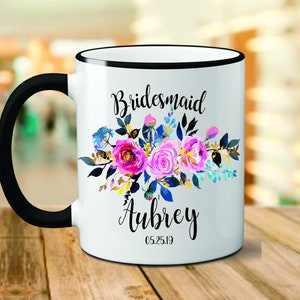 Custom Bridesmaid Mug, Bridesmaid Coffee Mug, Bridesmaid Coffee Mug, Bridesmaid Mug,Custom Bridal Party Mugs,Bridesmaids Gift,Bridesmaid Mug