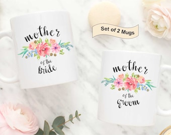 Mother of the Bride and Groom Mugs, Mother of Bride Mug, Wedding Mug Mother of Groom, Mother in law Wedding mug, Mother of Bride Coffee Mug