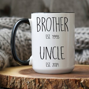 Personalized Uncle Mug, Promoted to Uncle, Uncle Gift, Uncle, Pregnancy Reveal, Announcement, New Uncle Gift, Uncle Christmas, Xmas Gift image 6