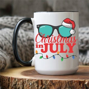 Personalized Christmas in July, Christmas in July Mug, Tropical Christmas, Christmas in Summer, Summer Christmas, July Christmas Coffee Cup