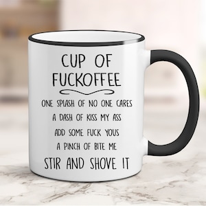 Personalized Funny Coffee Mug, Fuckoffee Funny Coffee Cup, Funny Mugs, Funny Office Party Gifts, Funny Christmas Gifts, Secret Santa Gifts