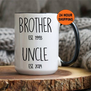 Personalized Uncle Mug, Promoted to Uncle, Uncle Gift, Uncle, Pregnancy Reveal, Announcement, New Uncle Gift, Uncle Christmas, Xmas Gift image 1