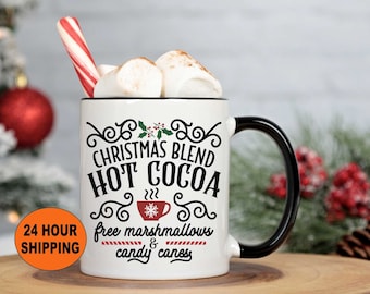 Hot Cocoa Mug, Christmas Mug, Hot Chocolate Mug, Cocoa,  Hot Chocolate, Christmas Mugs, Christmas Gifts, Holiday Coffee Mug, Christmas Mugs