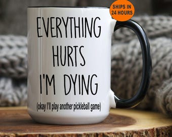 Funny Pickleball Mug | Personalized Pickleball Gift | Coffee Cup | Pickleball Christmas Gift for Him or Her | Pickleball Lover | Player