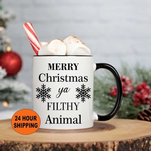Merry Christmas You Filthy Animal, Ya Filthy Animal, Home Alone, Home Alone Mug, Home Alone Gifts, Filthy Animal, Funny Christmas, Movie