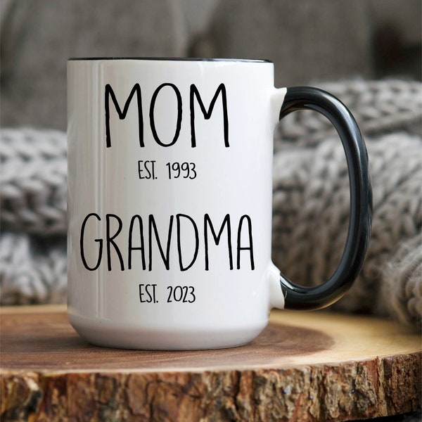 Personalized Grandma Mug, Promoted to Grandma, Grandma Gift, Pregnancy Reveal, Announcement, New Grandma Gift, Grandmother Announcement Mug