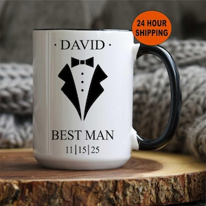 Personalized Best Man gift, Best Man Coffee Mug, Best Man gift, wedding gift, gift for him, Custom Best Man Gifts, Ushers Gift, Groomsmen