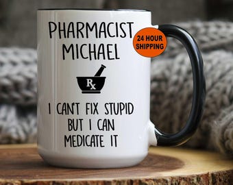 Personalized Pharmacist Mug, Funny Pharmacy Student Gift
