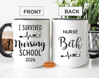 Nurse Graduation Gift, Nurse Mug, RN Mug, Nursing School Graduation Gift, Nurse Grad Gift, BSN, Registered Nurse Gift, Nurse Christmas Gifts