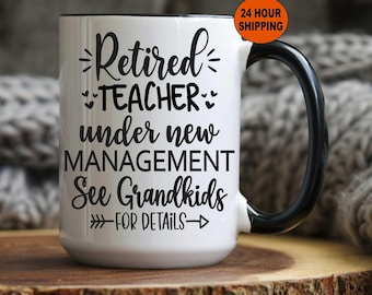 Personalized Teachers Mug, Teacher Retirement, Retired Teacher, Teacher Gift, Teacher Mug, Teacher Retirement Mug, Teacher Retirement Gifts