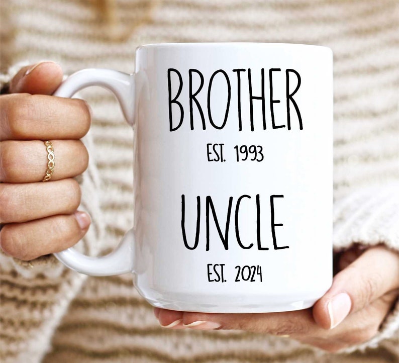 Personalized Uncle Mug, Promoted to Uncle, Uncle Gift, Uncle, Pregnancy Reveal, Announcement, New Uncle Gift, Uncle Christmas, Xmas Gift image 4