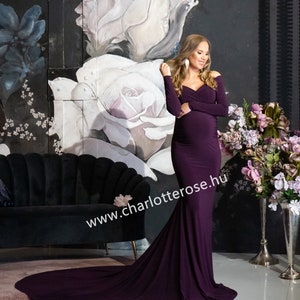Maternity Dress,Off Shoulders Sweetheart Neckline Long Sleeves Maternity, Baby Shower, Maternity dress for photoshoot, red dress Red dress