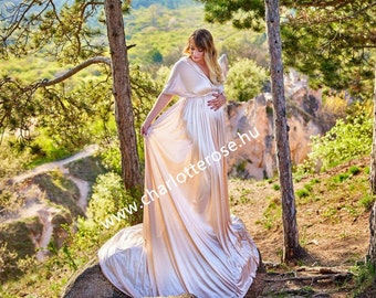 Maternity infinity dress, Long Dress, Maternity dress for photo shoot,  maternity photography, photoprops, maternity photo, maternity gown