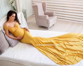 Maternity dress, Maternity dress for photo shoot, photoprops, maternity photo, long train dress, maternity gown, maternity dress, yellow