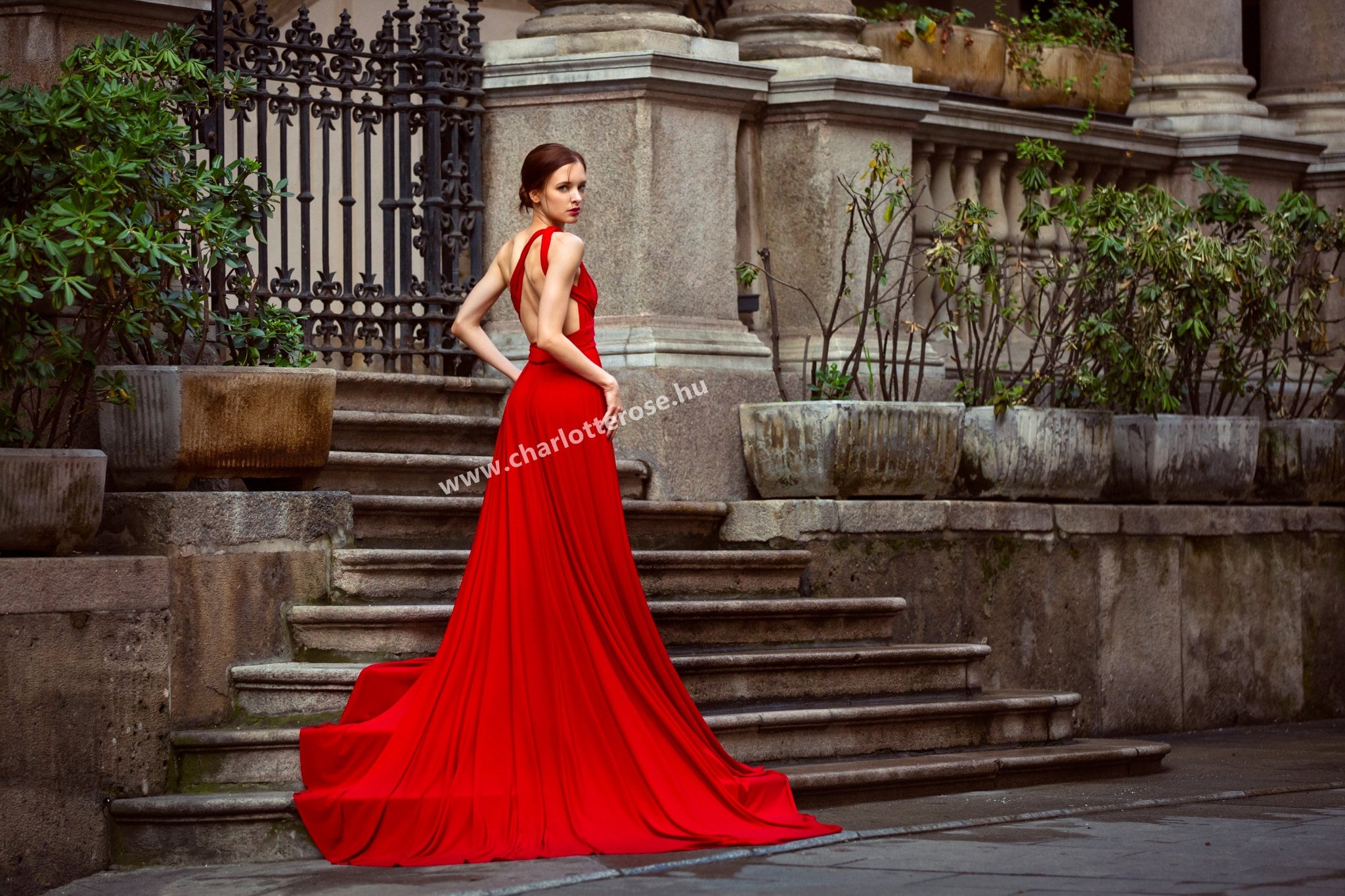 strapless open back dress New Spandex Wine Red Multi Way Bridesmaid Dress, Women Summer Dress,Co –  Cutedressy main image 1