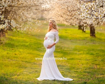 Materinty wedding dress, Lace Maternity Gown, Maternity Dress for Photo Shoot, Maxi Dress, Fitted Maternity Maxi Dress, Pregnancy Dress