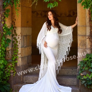 Maternity dress for photoshoot, Bohemian Maternity dress for pregnancy photoshoot, Boho Maternity gown baby shower. Bohemian maternity dress