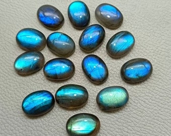 10x14MM Natural Labradorite Oval Cabochon, Calibrated Labradorite Loose Stone Cab, Semi Precious Gemstone Cabochon
