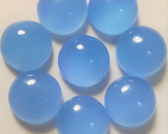 7 mm AAA+ Niebieski Chalcedon Okrągły Kamień Szlachetny, Seria Okrągłych Kamieni Szlachetnych, Półszlachetny Kamień, KALIBROWANY Luźny Kamień