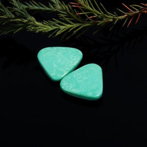 7.25cts Natural Arizona Turquoise Gemstone Cabochon Pair 12x13mm, Loose Stone, Semi Precious Cab, Turquoise Gemstone Cabochon 112