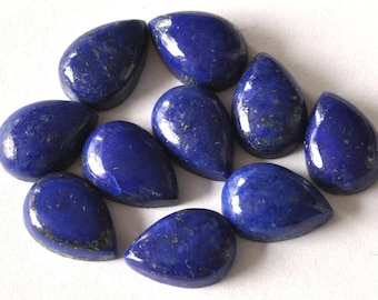 13 x 18 mm Natürlicher Lapislazuli Cabochon, KALIBRIERTE Birne Lapis Lazuli Lose Stein Cab, Halbedelstein Cabochon Lot